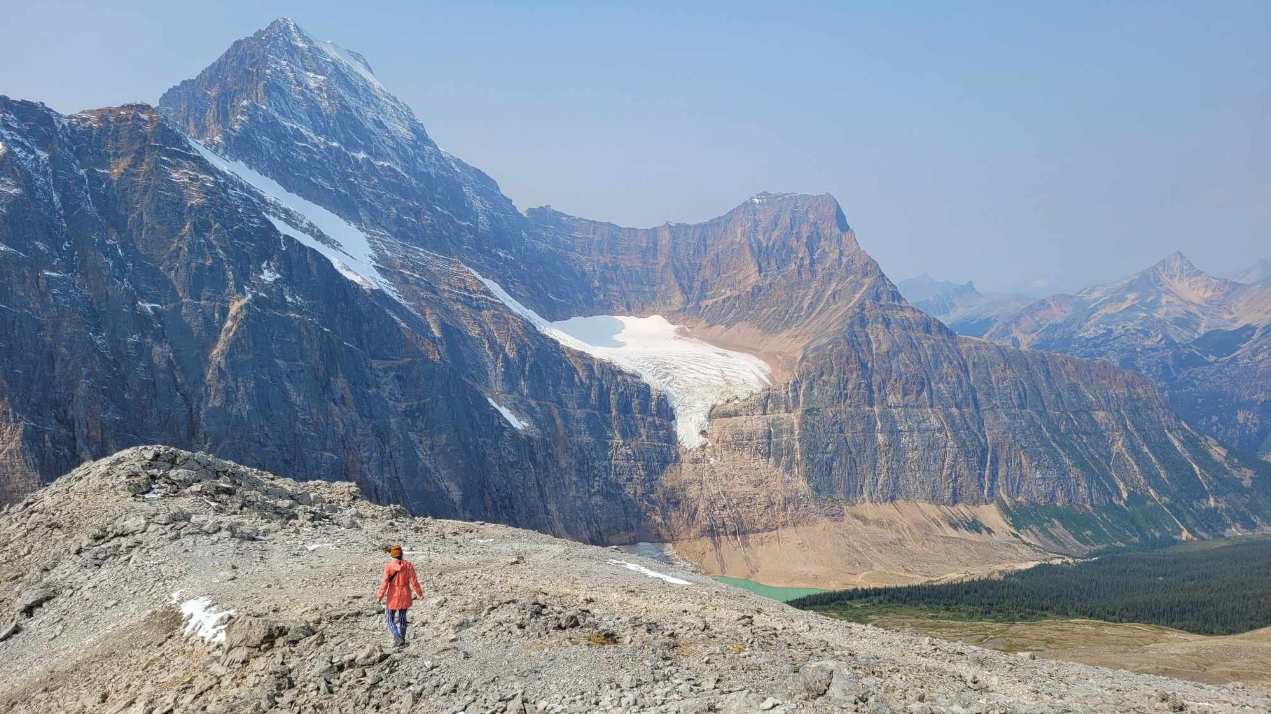 Enjoy the beautiful Angel Glacier at Mount Edith Cavell.