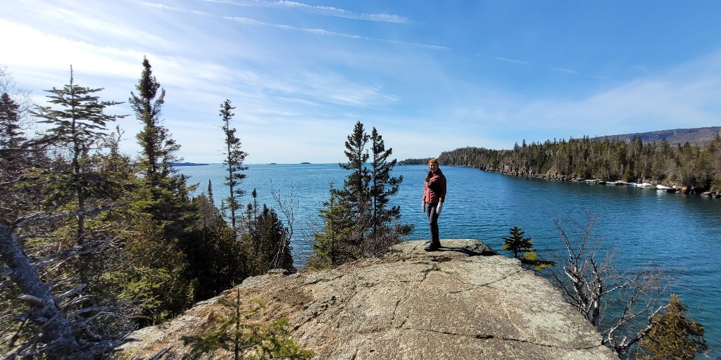 Florence at Sleeping Giant Provincial Park overlooking Lake Superior.